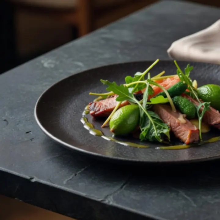 Plated chef signature dish showcasing modern Australian cuisine