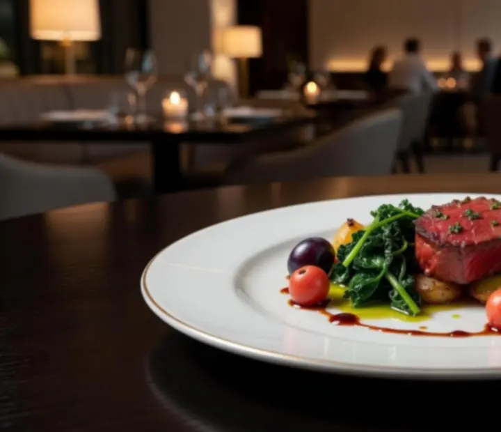 Seasonal chef's special dish elegantly plated at Bluff And Bite
