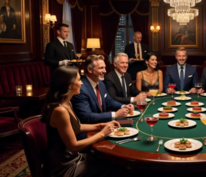 Gourmet small plates served during an intimate poker evening at Bluff And Bite