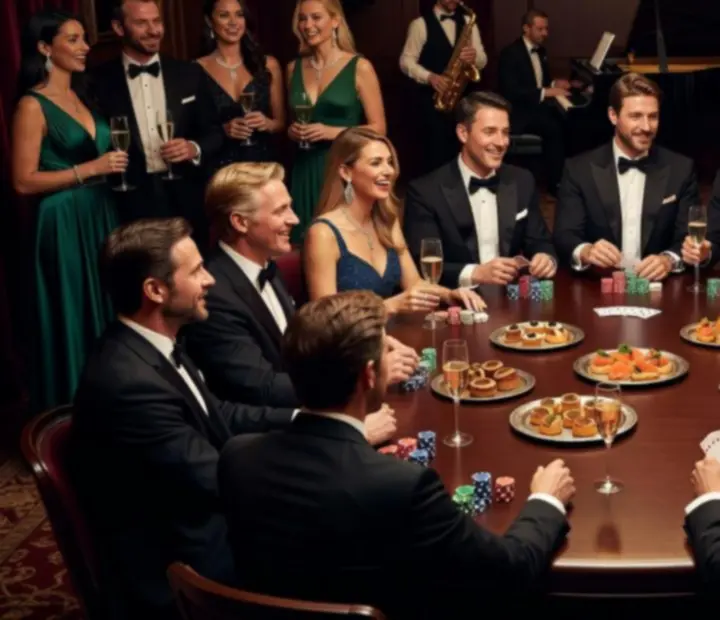 Signature poker night with champagne and gourmet dishes at Bluff And Bite